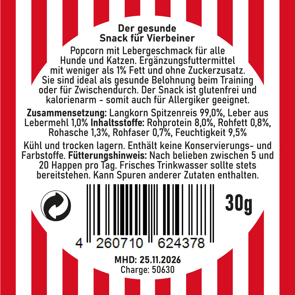 SmoothieDog Popcorn für Hunde & Katzen