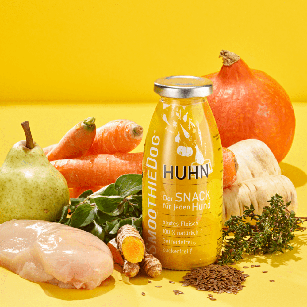 Einzelflasche Hundesmoothie Huhn