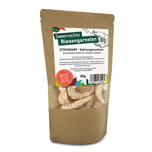 Gefriergetrocknete Riesengarnelen für Hunde & Katzen